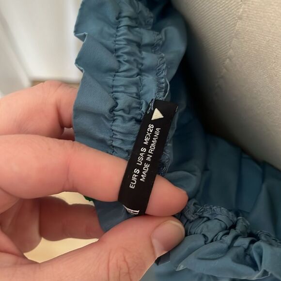 Zara Taffeta Blue Dress - Picture 6 of 7